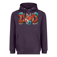 Plum dad American football Heavyweight Hoodie - Zillion Design Studio