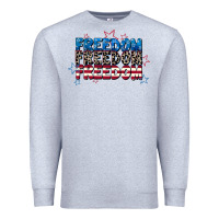 Heather Grey Freedom freedom freedom 4th of july Premium Sweatshirt - CowGirlArtShop