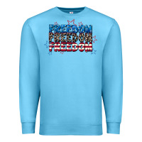 Ocean Blue Freedom freedom freedom 4th of july Premium Sweatshirt - CowGirlArtShop