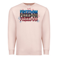 Pale Pink Freedom freedom freedom 4th of july Premium Sweatshirt - CowGirlArtShop