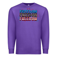 Purple Freedom freedom freedom 4th of july Premium Sweatshirt - CowGirlArtShop