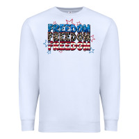 White Freedom freedom freedom 4th of july Premium Sweatshirt - CowGirlArtShop