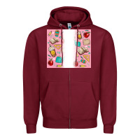 Burgundy school Zipper Hoodie - MaliasSmallBusiness