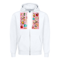 White school Zipper Hoodie - MaliasSmallBusiness