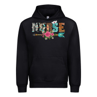 Black western nurse arrow floral Urban Hoodie - BarkalooDesign