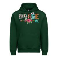 Forest Green western nurse arrow floral Urban Hoodie - BarkalooDesign
