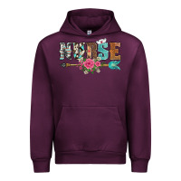 Mauve Wine western nurse arrow floral Urban Hoodie - BarkalooDesign