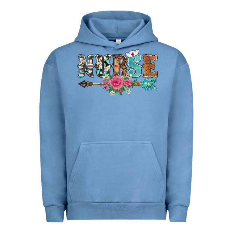 Western Nurse Arrow Floral Urban Hoodie by BarkalooDesign | Teevron