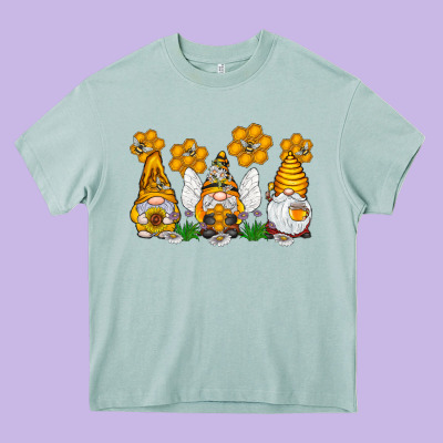 Honey Gnome Heavy Core Tee Designed By Cowhidedigitalart