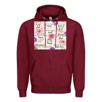 Burgundy positive quotes Zipper Hoodie - MaliasSmallBusiness