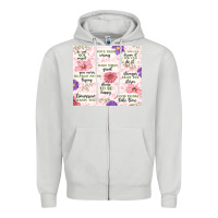 Dove Grey positive quotes Zipper Hoodie - MaliasSmallBusiness