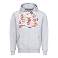 Heather Grey positive quotes Zipper Hoodie - MaliasSmallBusiness
