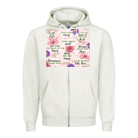 Oatmeal Heather positive quotes Zipper Hoodie - MaliasSmallBusiness