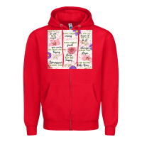 Red positive quotes Zipper Hoodie - MaliasSmallBusiness