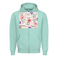 Seafoam positive quotes Zipper Hoodie - MaliasSmallBusiness