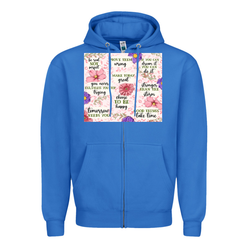 Positive Quotes Zipper Hoodie by MaliasSmallBusiness | Teevron