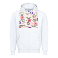 White positive quotes Zipper Hoodie - MaliasSmallBusiness