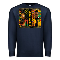 Navy juneteenth tumbler Premium Sweatshirt - HRA Design Shop