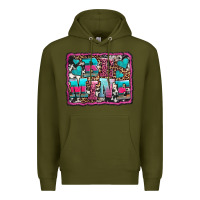 Army Green be mine western valentine's day Premium Hoodie - AdoDesignShop