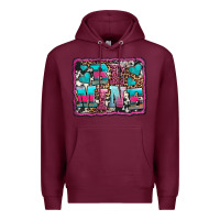 Burgundy be mine western valentine's day Premium Hoodie - AdoDesignShop