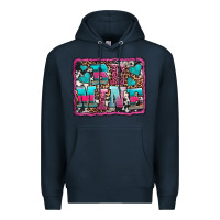 Navy be mine western valentine's day Premium Hoodie - AdoDesignShop