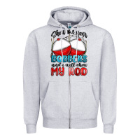 Heather Grey show me your bobbers and i will show my rod Zipper Hoodie - MaliasSmallBusiness