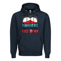 Navy show me your bobbers and i will show my rod Zipper Hoodie - MaliasSmallBusiness