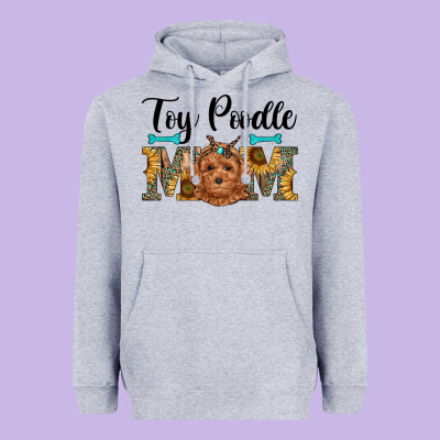 Western Toy Poodle Mom Heavyweight Hoodie Designed By Ranaportraitstore