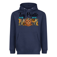 Navy western toy poodle mom Heavyweight Hoodie - RanaPortraitStore