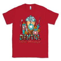 Red dental office manager cold drink frappe Classic Tee - FaDigitalArtStudio