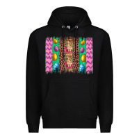 Black easter leopard egg bunny brush stroke Premium Hoodie - Artiststas