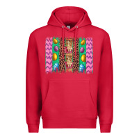 Cardinal easter leopard egg bunny brush stroke Premium Hoodie - Artiststas