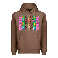 Chestnut easter leopard egg bunny brush stroke Premium Hoodie - Artiststas