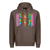 Coffee easter leopard egg bunny brush stroke Premium Hoodie - Artiststas
