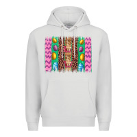 Dove Grey easter leopard egg bunny brush stroke Premium Hoodie - Artiststas