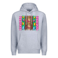 Heather Grey easter leopard egg bunny brush stroke Premium Hoodie - Artiststas