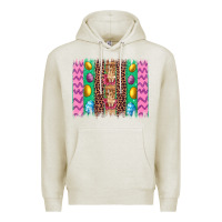 Oatmeal Heather easter leopard egg bunny brush stroke Premium Hoodie - Artiststas