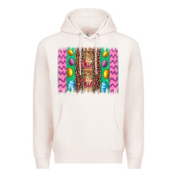 Pale Pink easter leopard egg bunny brush stroke Premium Hoodie - Artiststas