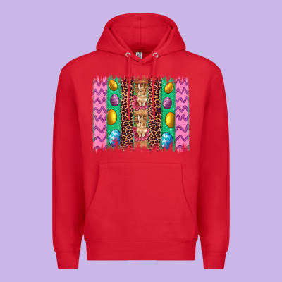 Easter Leopard Egg Bunny Brush Stroke Premium Hoodie Designed By Artiststas