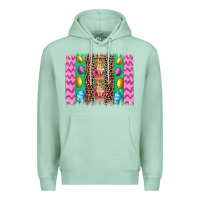 Seafoam easter leopard egg bunny brush stroke Premium Hoodie - Artiststas