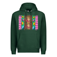 Sports Green easter leopard egg bunny brush stroke Premium Hoodie - Artiststas