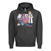 Charcoal Heather stay healthy nurse Zipper Hoodie - MaliasSmallBusiness