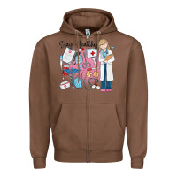 Chestnut stay healthy nurse Zipper Hoodie - MaliasSmallBusiness