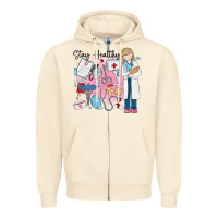 Sandshell stay healthy nurse Zipper Hoodie - MaliasSmallBusiness