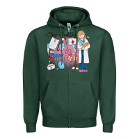 Sports Green stay healthy nurse Zipper Hoodie - MaliasSmallBusiness