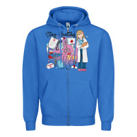 True Royal stay healthy nurse Zipper Hoodie - MaliasSmallBusiness