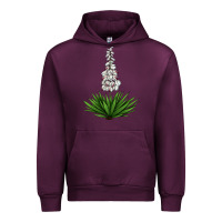 Mauve Wine Yucca Flower IIIustrations Urban Hoodie - LillyAllenDesigns