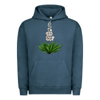 Pigment Midnight Navy Yucca Flower IIIustrations Urban Hoodie - LillyAllenDesigns