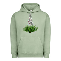 Pigment Oil Green Yucca Flower IIIustrations Urban Hoodie - LillyAllenDesigns