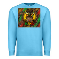 Ocean Blue juneteenth afro bun mama tumbler Premium Sweatshirt - HRA Design Shop